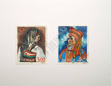 北欧邮票纤维学背景图片