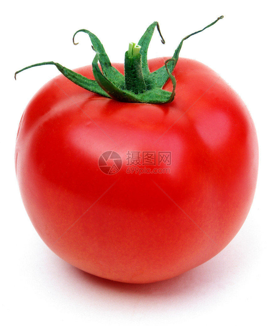 一个番茄红色食谱水果食物沙拉白色图片