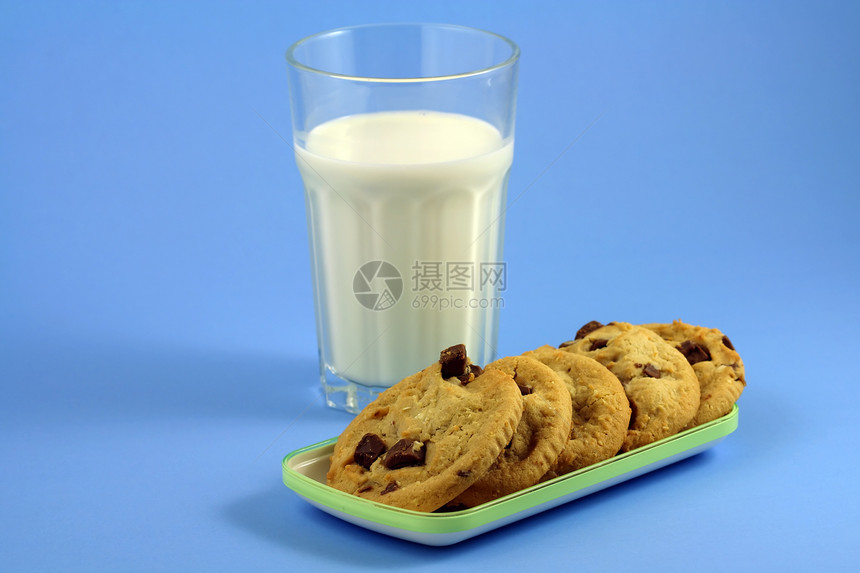 饼干和牛奶早餐小吃饮食营养食物甜点巧克力图片