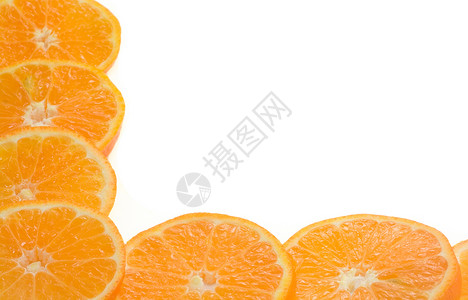 橙色框架美食营养热情热带食物肉质水果早餐果汁活力背景图片