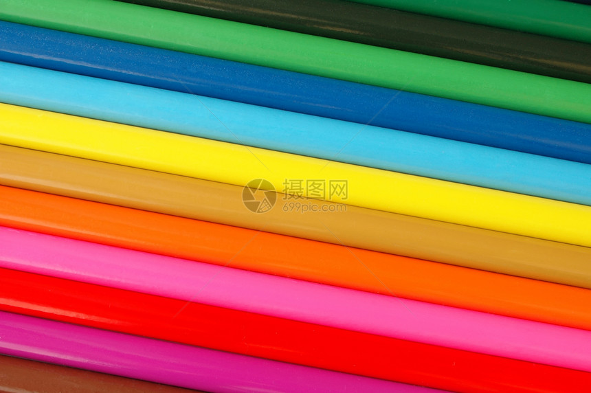 铅笔酒吧学校条纹彩虹宏观蜡笔图片