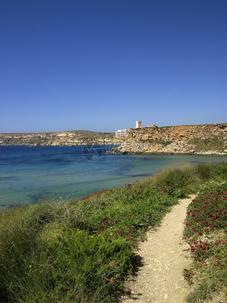 地中海居民悬崖海洋地平线医学假期小路环境海岸天顶风景图片