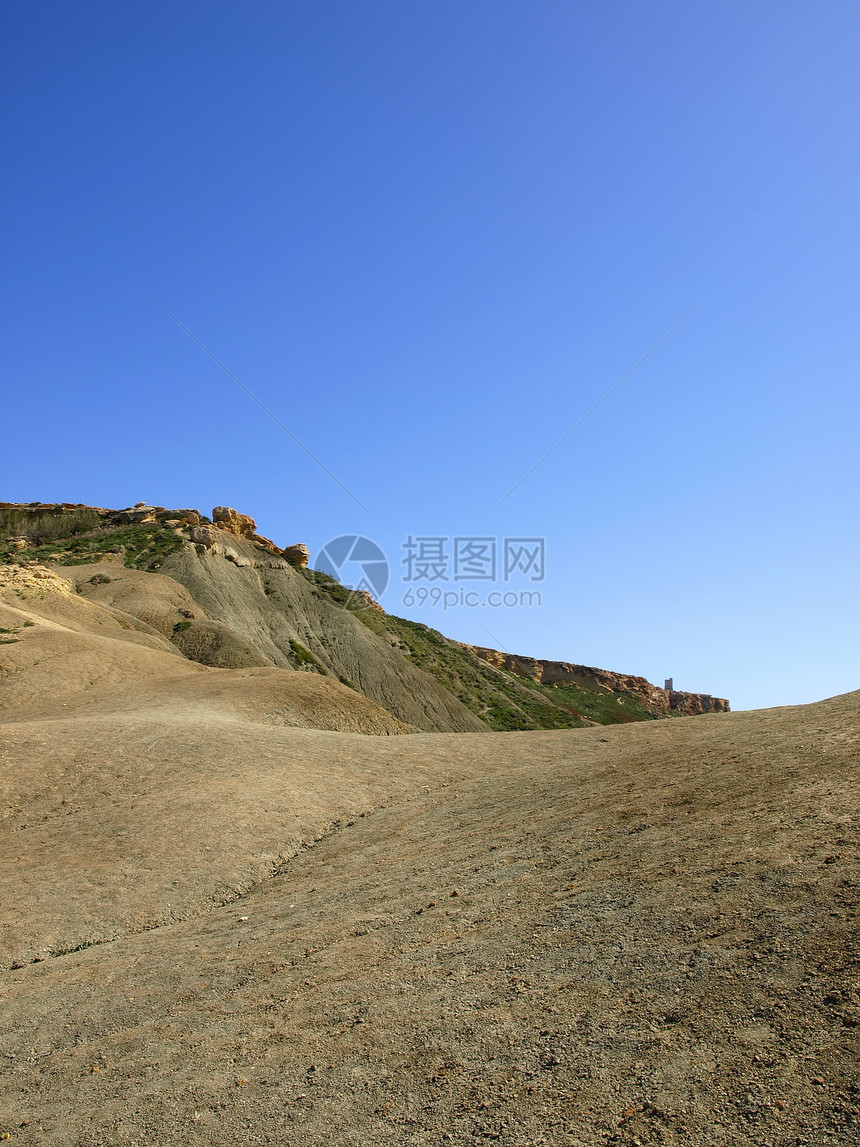 Clay 丘陵顶峰植物群黏土天际假期爬坡道矿物地质地质学生态图片