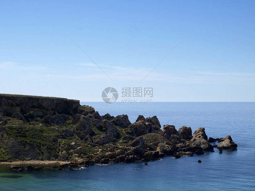 沿海岩石环境风景假期冒险地震海洋场景蓝色医学天蓝色图片