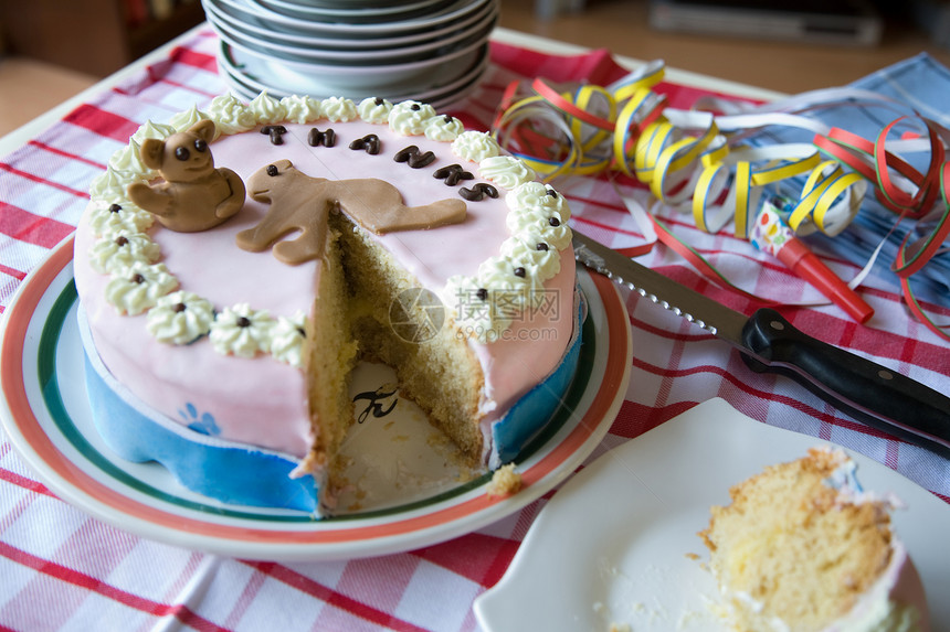 生日蛋糕甜食聚会派对盘子庆典装饰食物图片