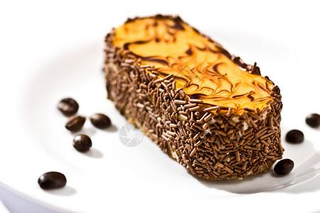 花边蛋糕甜点味道食物糕点美食营养饮食咖啡色巧克力背景图片