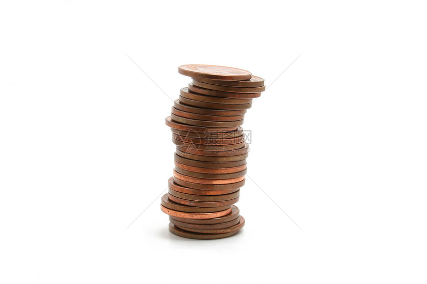 硬币塔货币财富硬币白色现金储蓄金融投资图片
