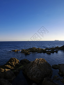 地中海居民风景环境医学天蓝色沿海天顶地平线场景蓝色假期背景图片