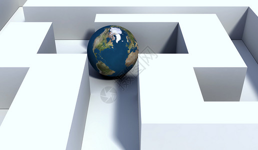迷宫中的地球背景图片
