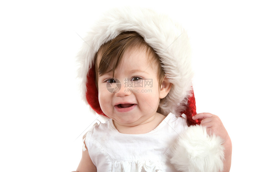 圣诞小天使女孩女婴庆典孩子帽子孩子们图片