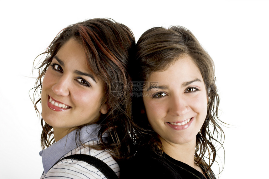 美丽的女性双胞胎魅力享受眼睛女士青年成人乐趣强光青少年冒充图片