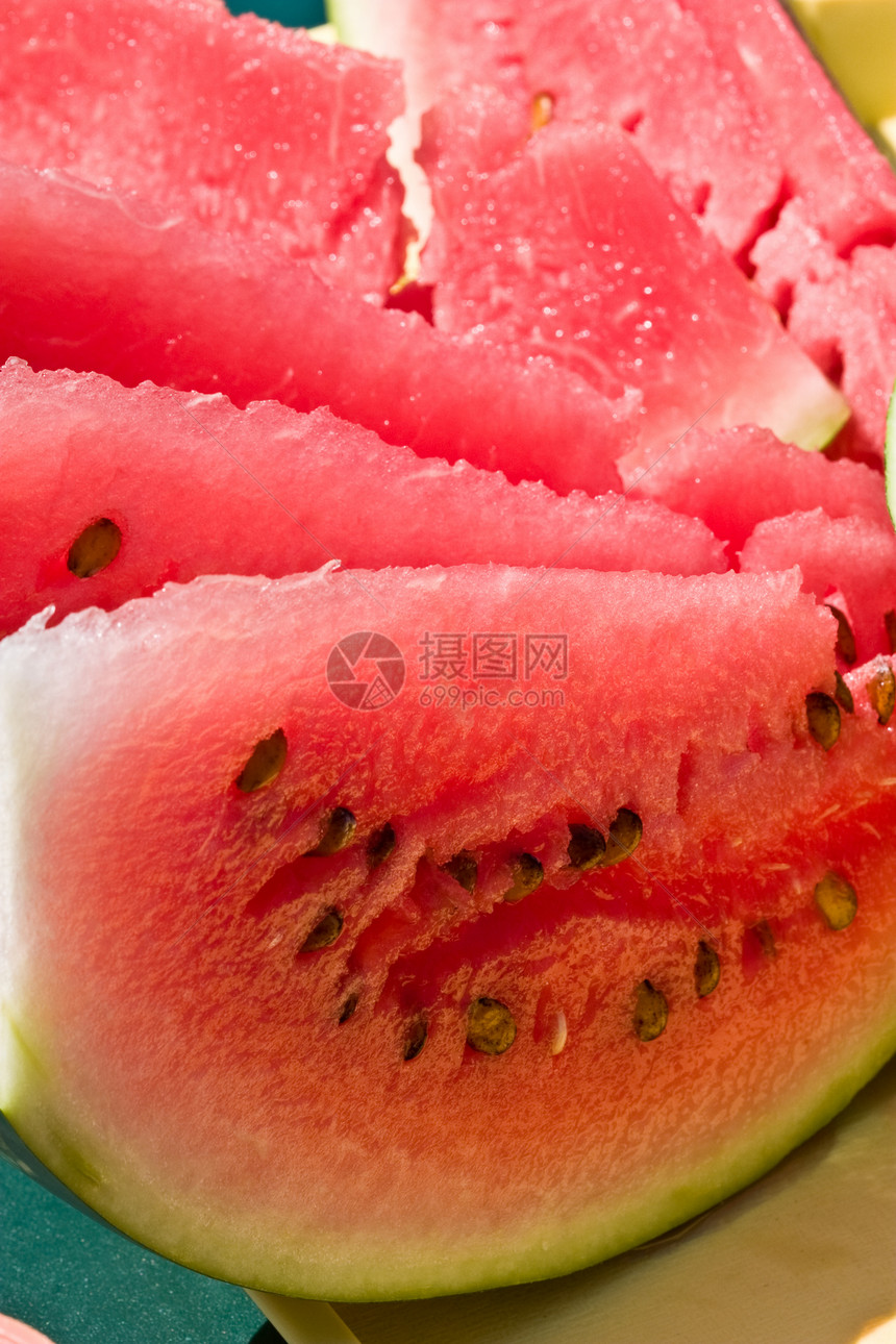 以西瓜为单位红色饮食种植水果食物甜点生态营养图片