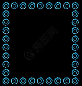 黑色圆圈框架蓝气体框架背景背景