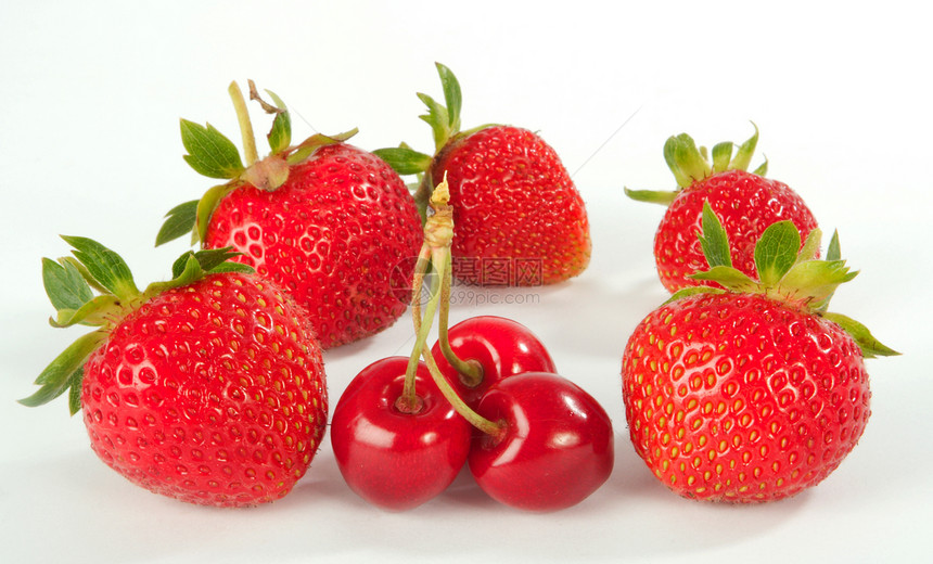 草莓甜点宏观食物浆果白色红色种子蔬菜植物水果图片
