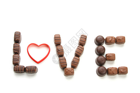 巧克力爱情红心食物礼物红色白色婚礼背景图片