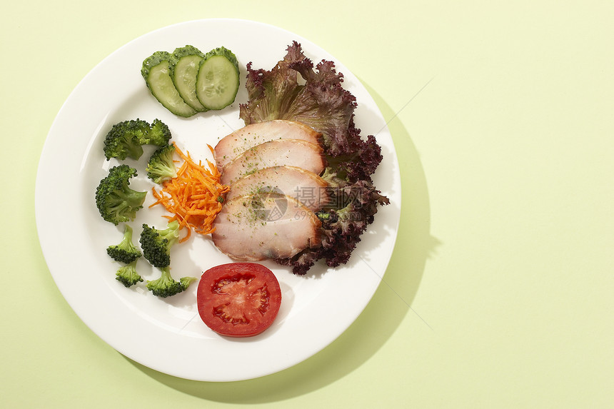 肉盘猪肉叶子蔬菜食品烹饪牛肉饮食生活餐厅火腿图片