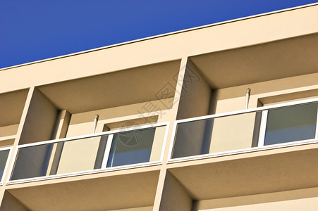 双层栏杆房子线条直角几何学正方形房间建筑学玻璃几何背景图片
