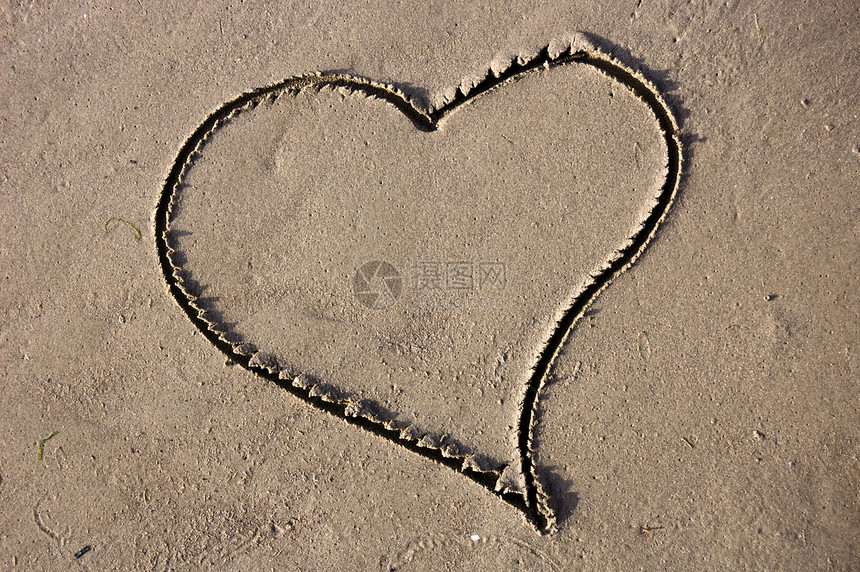 砂之心写作热情绘画海滩海岸线海岸支撑图片