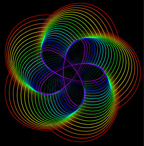 彩色螺旋环形作品插图墙纸几何学旋转装饰品背景图片