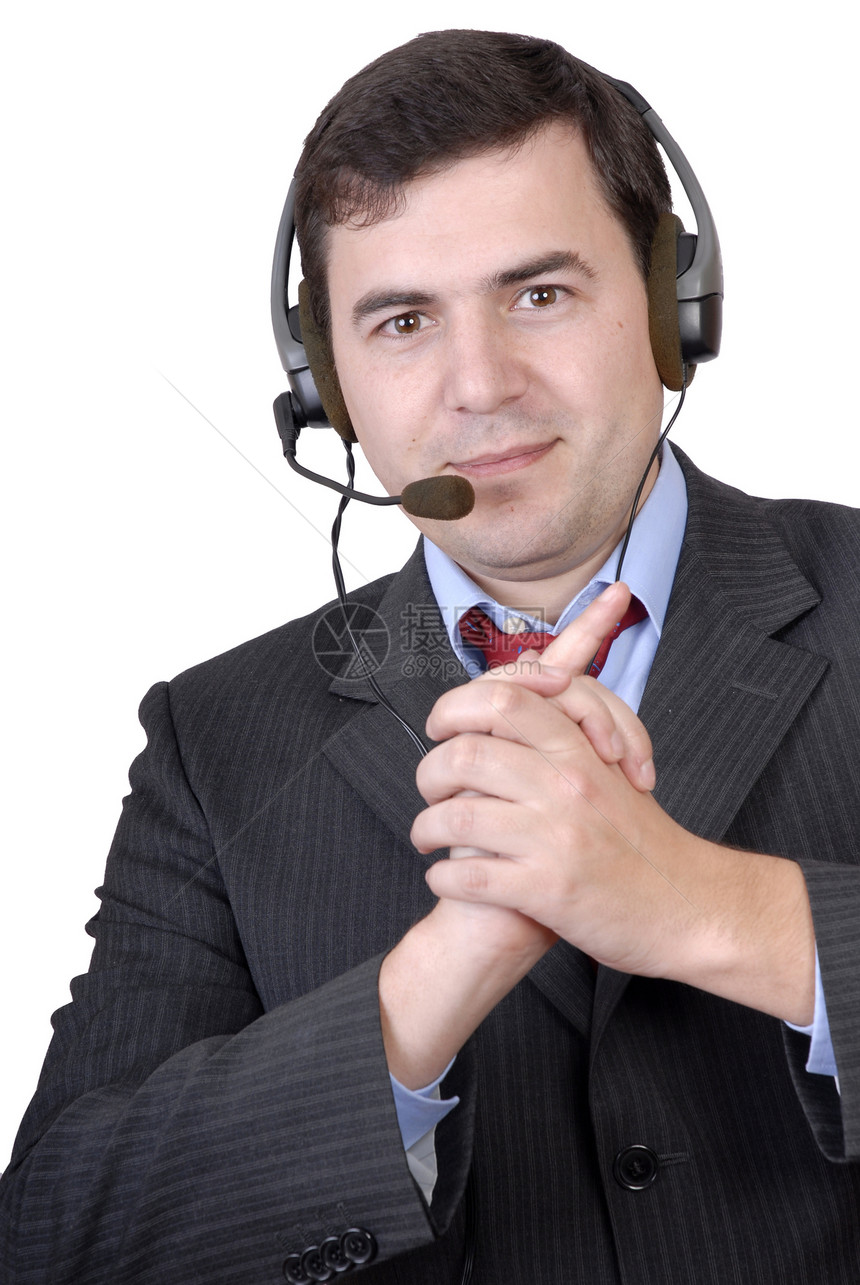 调顾客客户操作员服务耳机呼叫快乐公司求助助手图片