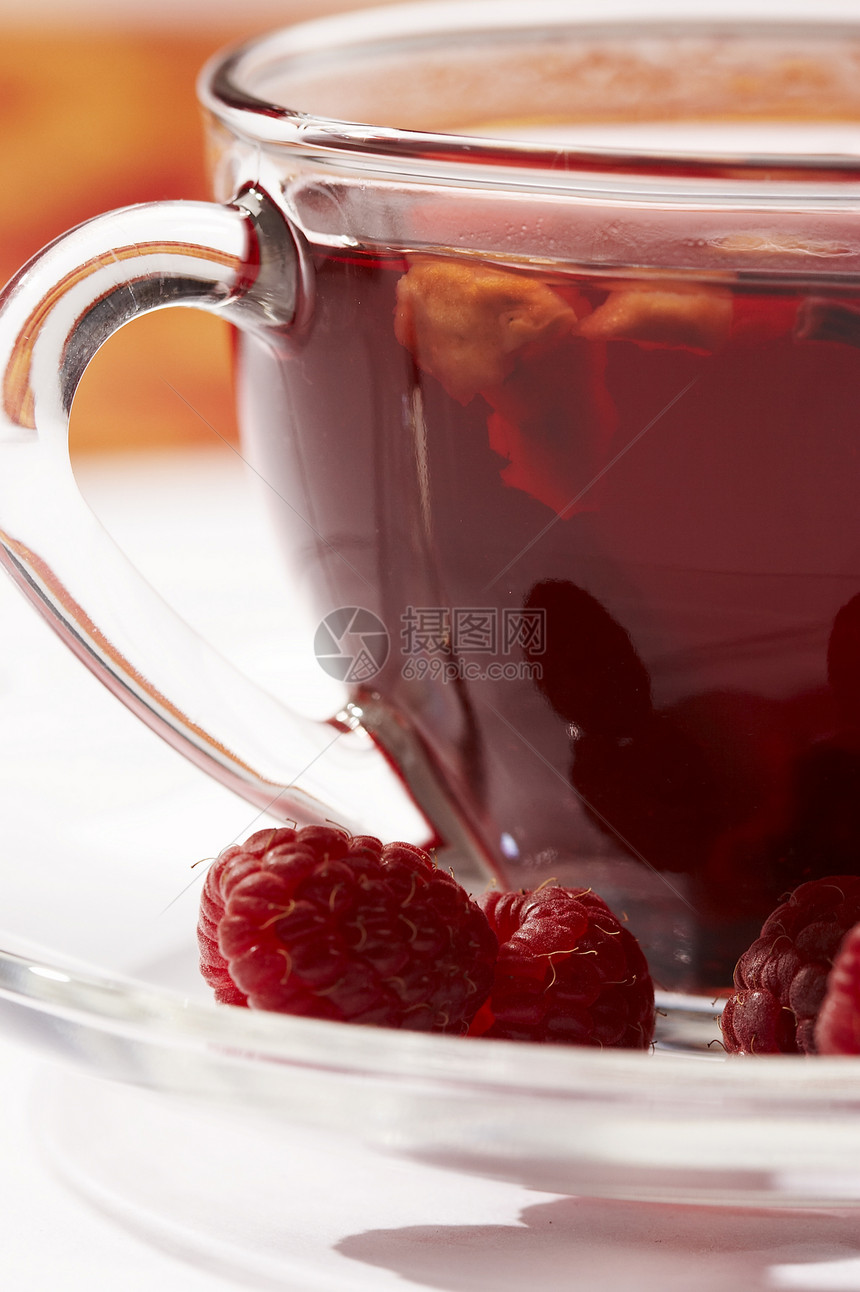 果茶红色盘子白色玻璃健全性鲁棒性早餐水果饮料玻璃状图片