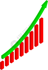 商业图矢量销售金融测量营销进步报告酒吧红色绿色图表背景图片