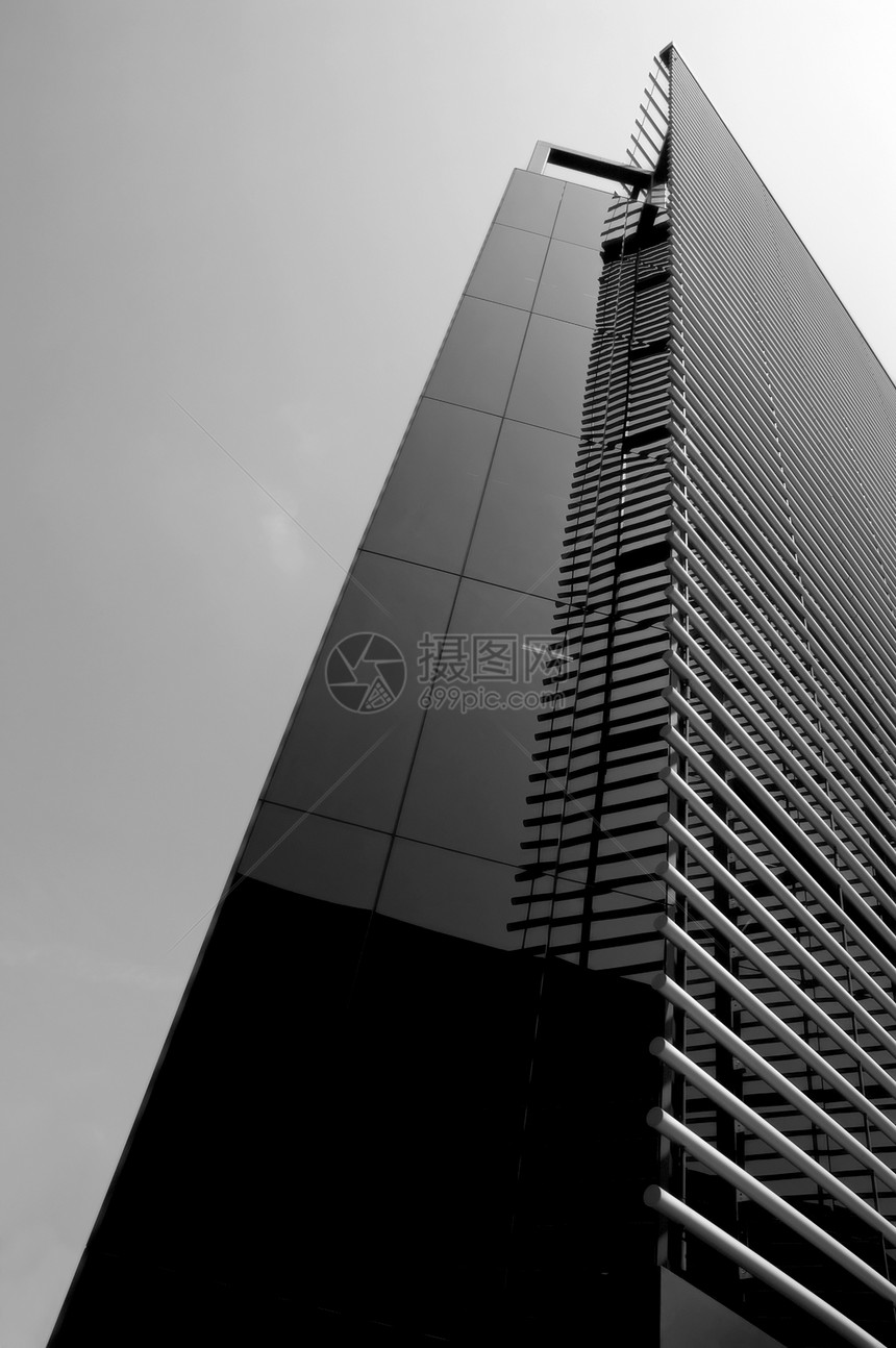 现代伦敦建筑公司黑与白办公楼玻璃商业建筑学图片