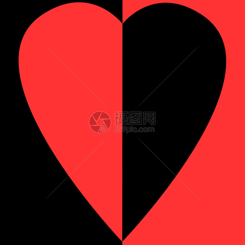 双心心插图标识红色情侣感情婚礼亲热热情图片
