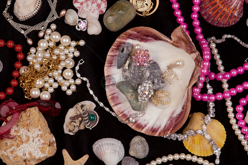 装饰品珍珠样品项链礼物珠宝橱窗珠子体力劳动图片