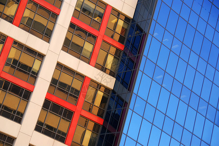 现代办公大楼窗户建筑学城市奢华办公室财产住宅中心公寓玻璃背景图片