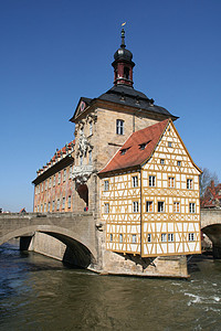 班贝格老城厅(德国)背景图片