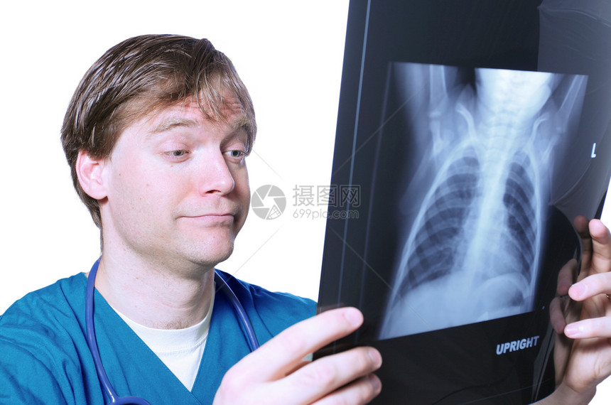 医生看X光医疗骨头实验室电影幽默x射线护士骨骼图片