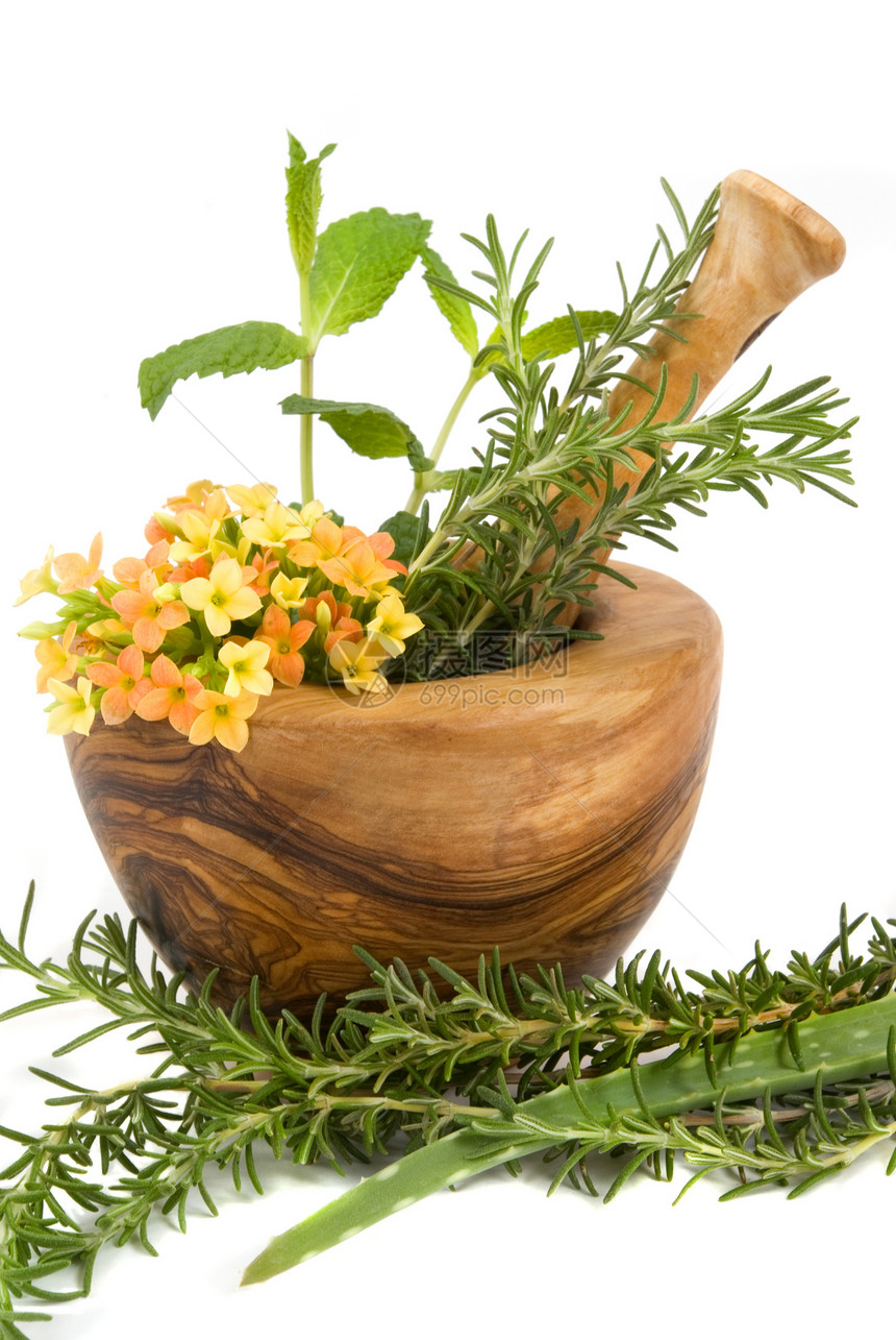 草药砂浆疗法木头植物烹饪雕刻康复蔬菜芳香芦荟图片