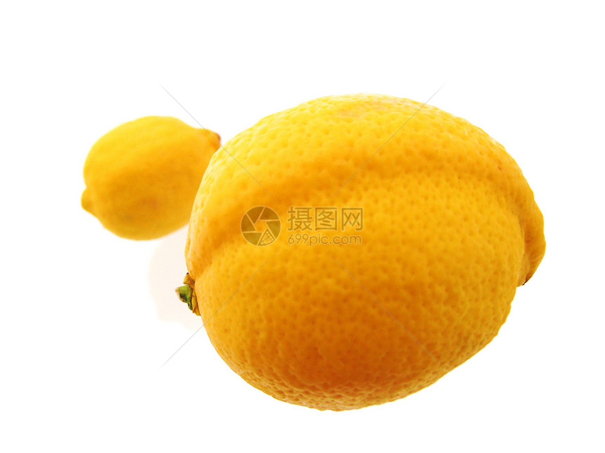 柠檬黄色活力食物水果白色图片