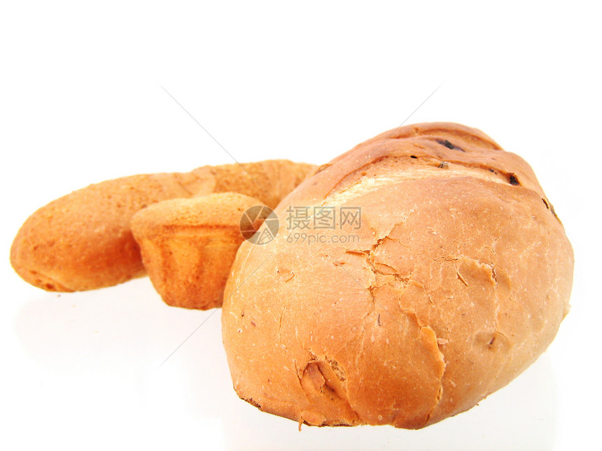 面包和小圆面包蛋糕美食小吃糕点白色包子午餐食物甜点图片