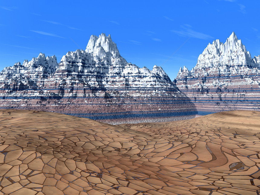 奇妙的山峰地形季节干旱岩石气候危险勘探戏剧性热情蓝色图片