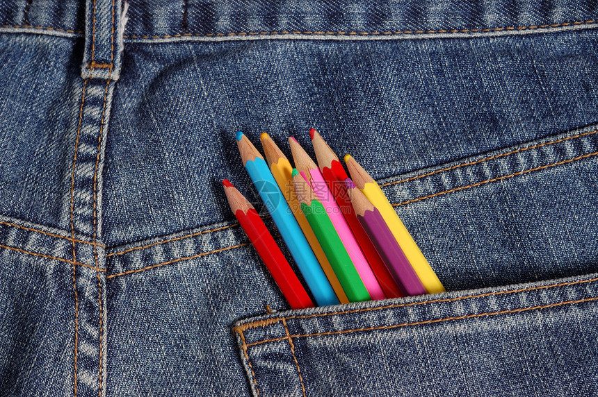 蜡笔绘画玩具牛仔裤创造力铅笔图片