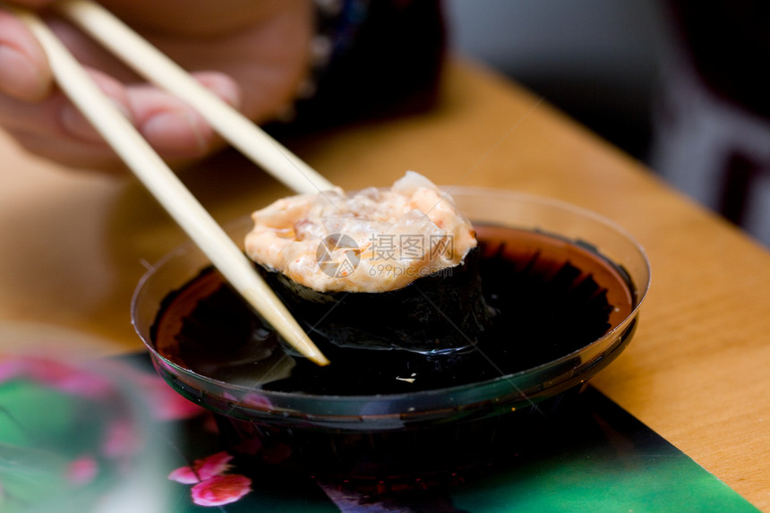 服用寿司木头胡椒梳状飞碟大豆塑料图片