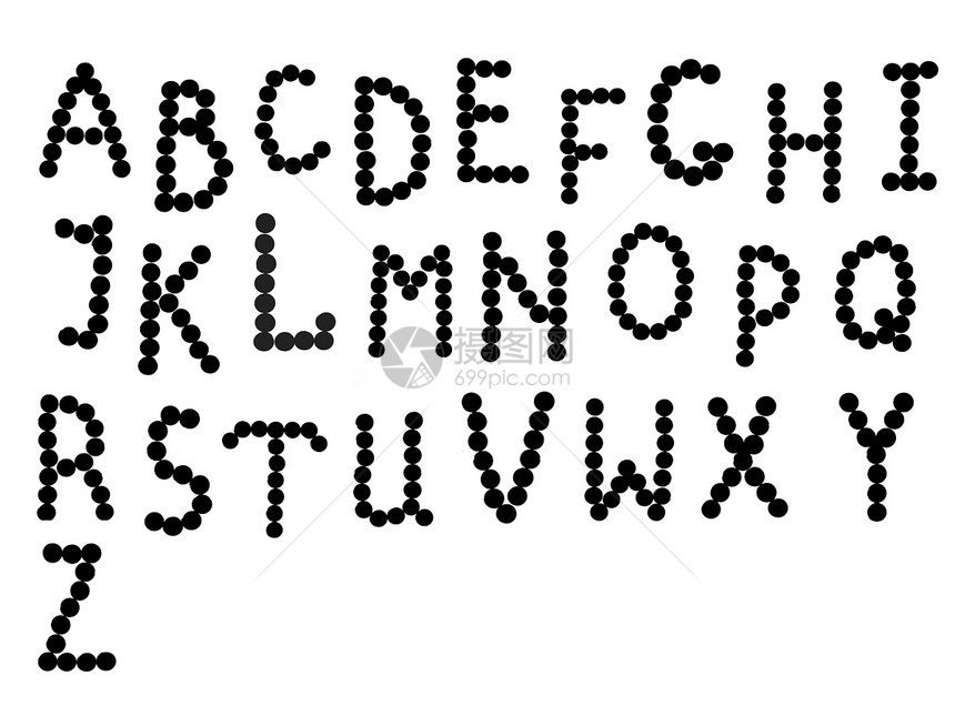 字母表打字稿黑色白色图片