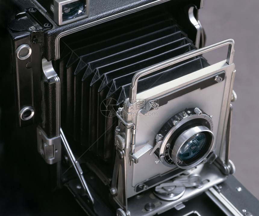 古董照相机快门摄影光学黑色光圈历史性白色照片镜片风箱图片