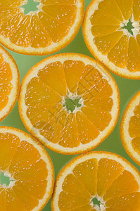 橙色圆形橘子水果热带橙花柑桔果汁背景图片