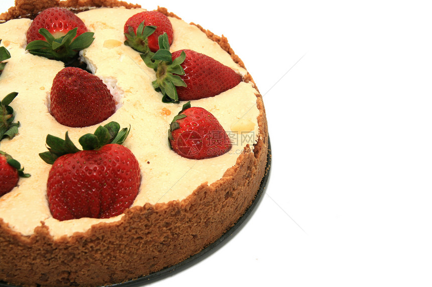 草莓和巧克力蛋糕甜点水果红色白色巧克力盘子反射糕点营养蛋糕图片