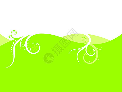 绿色背景漩涡白色背景图片