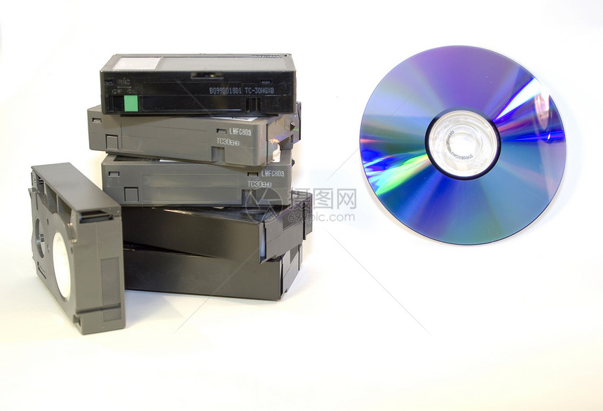 空白磁带和DVD图片