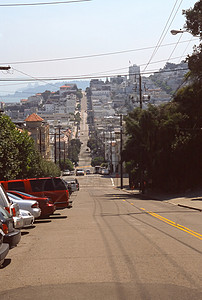 旧金山的街道旅行城市爬坡地标公园先锋景观背景图片