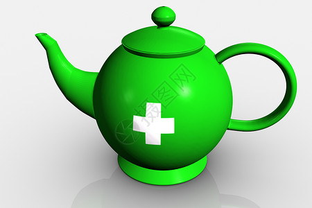 健康茶壶背景图片