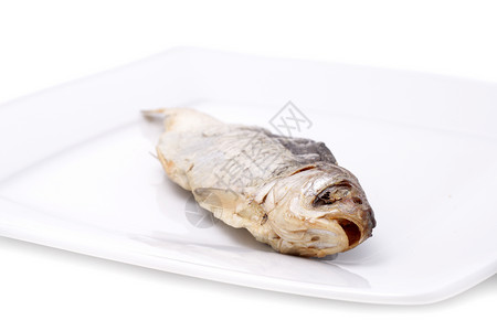 鱼白色午餐海鲜美食盐渍文化小吃背景图片
