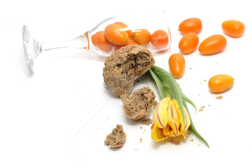 图利普 面包和宽夸特食品烘烤面包屑郁金香花瓣植物收藏面粉高颜值营养图片