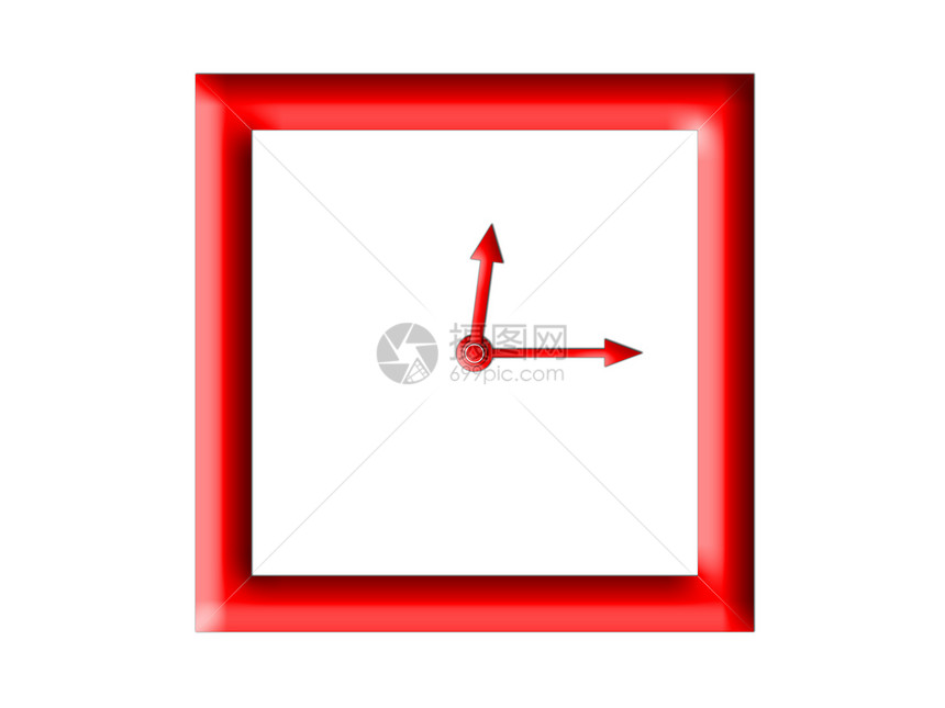 时间想像力手表插图车轮分针圆形正方形红色白色时针图片