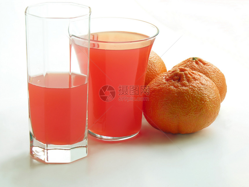 橙汁和柑橘水果食物果汁维生素图片